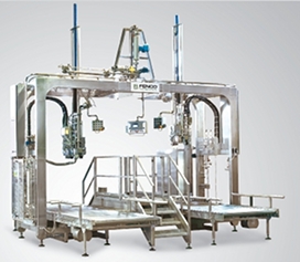 Dual head aseptic filler for fruit products