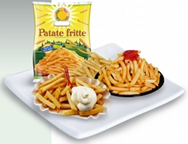 Potato chips french fries pre fried